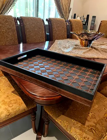 Tray - Big size Leather  Fabric Tray