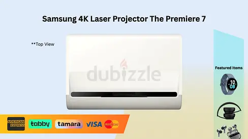 Samsung 4K Laser Projector The Premiere 7, Ultra Short Throw Projector, SP-LPU7DSAXXXE