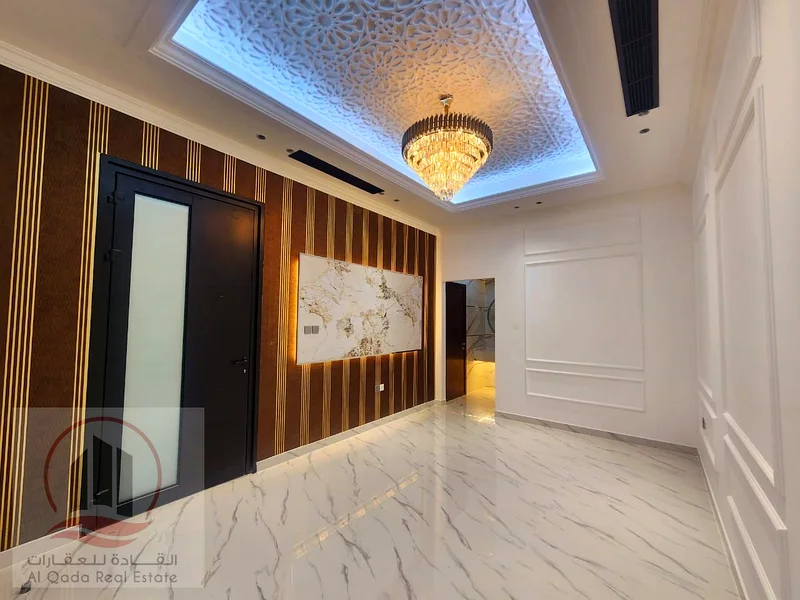 Villa for sale at Ajman - Al Heloi 2 area the Villa G +2 (5 Master room + big court + big Majlis + big Hall + maid room)63898098083970113