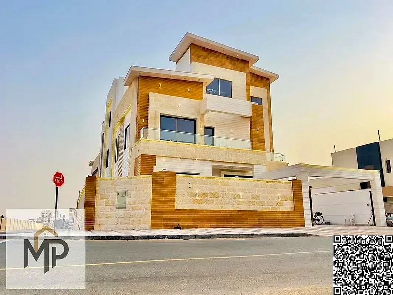 Palace for sale in Al Bahia area, 7 rooms, hall, 2 floors and a roof, at a very special price in the most upscale areas of Ajman63880932675330110