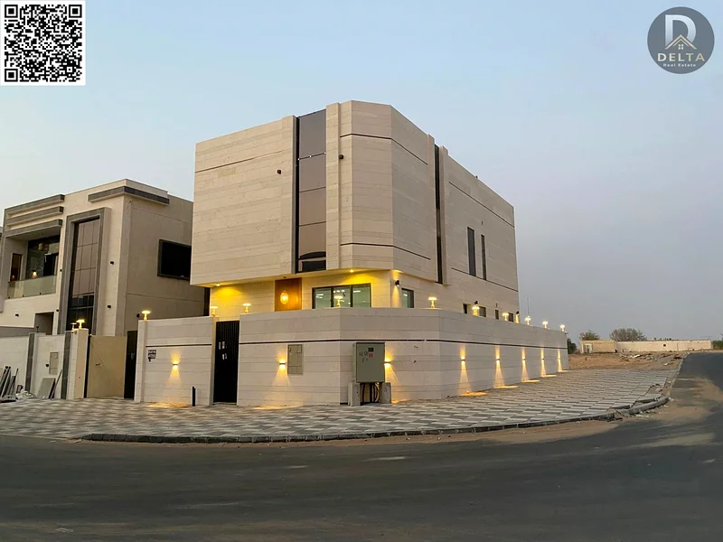 🏡 Distinctive corner villa for sale in Al Helio 2 - Ajman 🔑 5 master bedrooms | Modern design | Strategic location | Registration fees included  Are63897973267715111