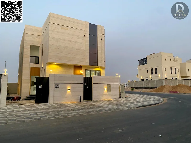🏡 Distinctive corner villa for sale in Al Helio 2 - Ajman 🔑 5 master bedrooms | Modern design | Strategic location | Registration fees included  Are63897973267715112
