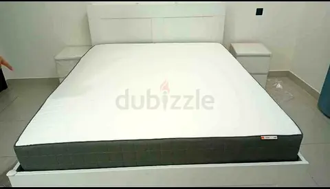 IKEA brimness queen size bed with 4 storage drawers underneath and with  IKEA mattress