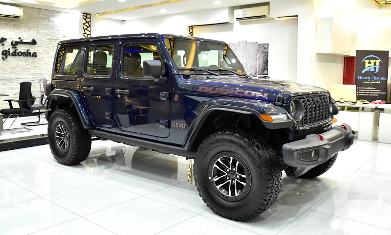 AED 3,666 EMi for 5Yrs Jeep Wrangler Unlimited Rubicon 2.0L ( 2025 Model ) in Blue Color GCC Specs63489878283651112