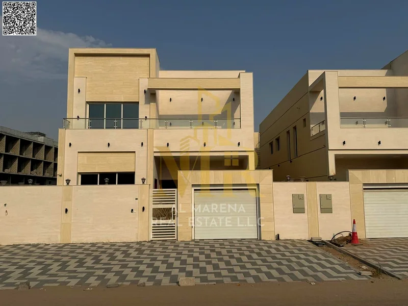 A villa with a price including registration and ownership fees on the main street, ready for occupancy in the most upscale areas of Ajman, freehold fo63898098118273110