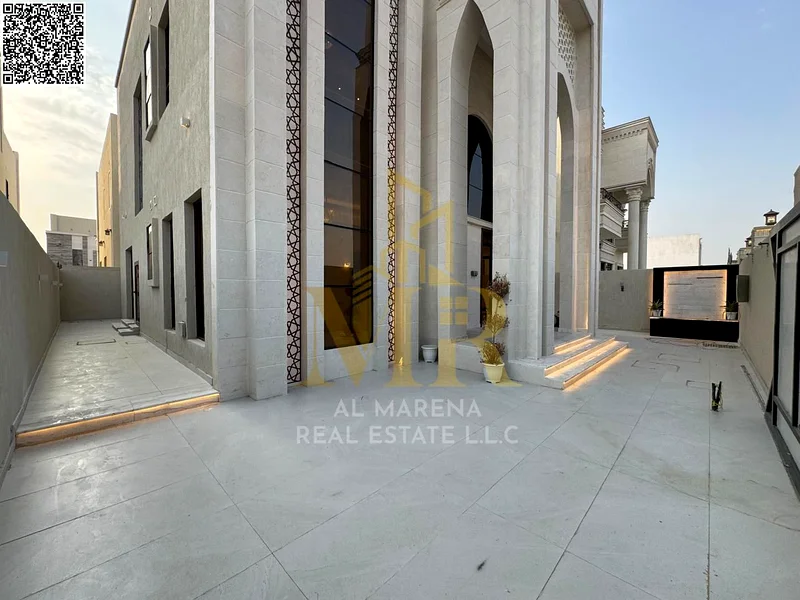 A villa with a price including registration and ownership fees on the main street, ready for occupancy in the most upscale areas of Ajman, freehold fo63897311331074114
