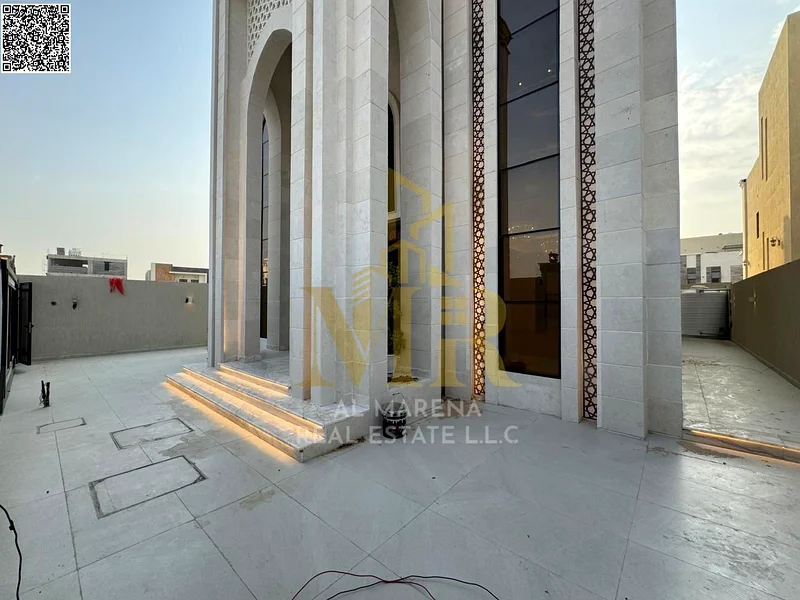 A villa with a price including registration and ownership fees on the main street, ready for occupancy in the most upscale areas of Ajman, freehold fo63897311331074111
