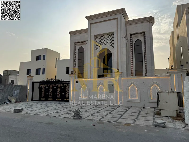 A villa with a price including registration and ownership fees on the main street, ready for occupancy in the most upscale areas of Ajman, freehold fo63897311331074113