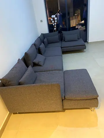 Ikea söderhamn U-shape sofa dark gray color