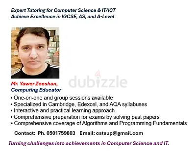 Tutor for Computer Science, ICT, and IT IGCSE AS and A Level