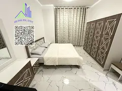 Monthly rent in Ajman Al Rashidiya, one room and a hall, Oasis Towers, and two rooms and a hall are