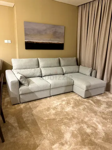 ESKILSTUNA L shape sectional sofa bed with storage