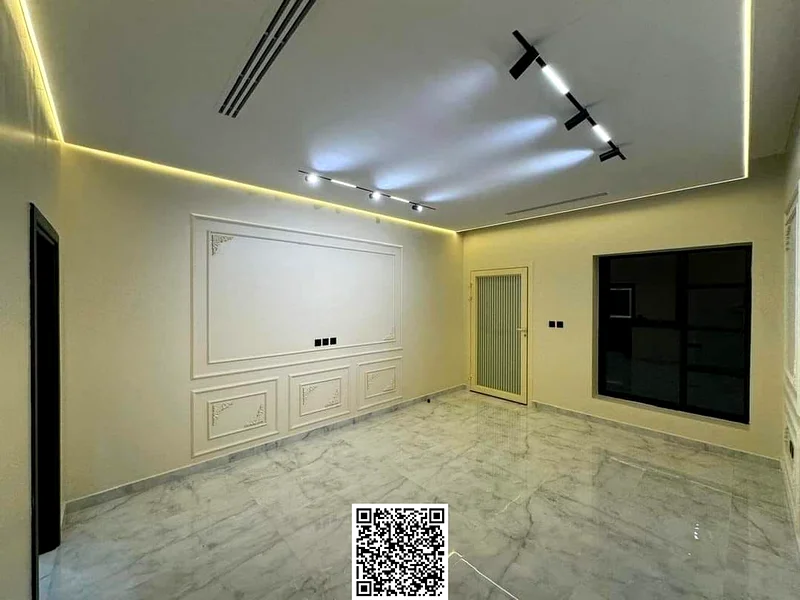 Villa for sale in Ajman, Al Helio 1 area. The villa consists of 4 master bedrooms, a majlis, a hall, and a maid's room.63914831623811112