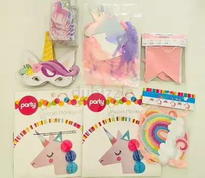 Unicorn Party Decorations Lights Masks Bunting Banner