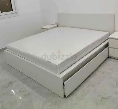 IKEA Malam queen size bed 160/200cm bed with 2 storage drawers underneath  and Ikea mattress is avai