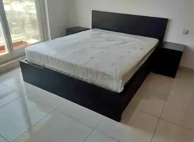 IKEA Malam Ottoman king size size 180×200cm bed with inside full storage and IKEA mattress is availa