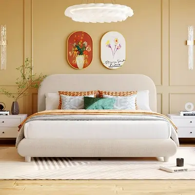 Stylish Modern Bed with Elegant Decor