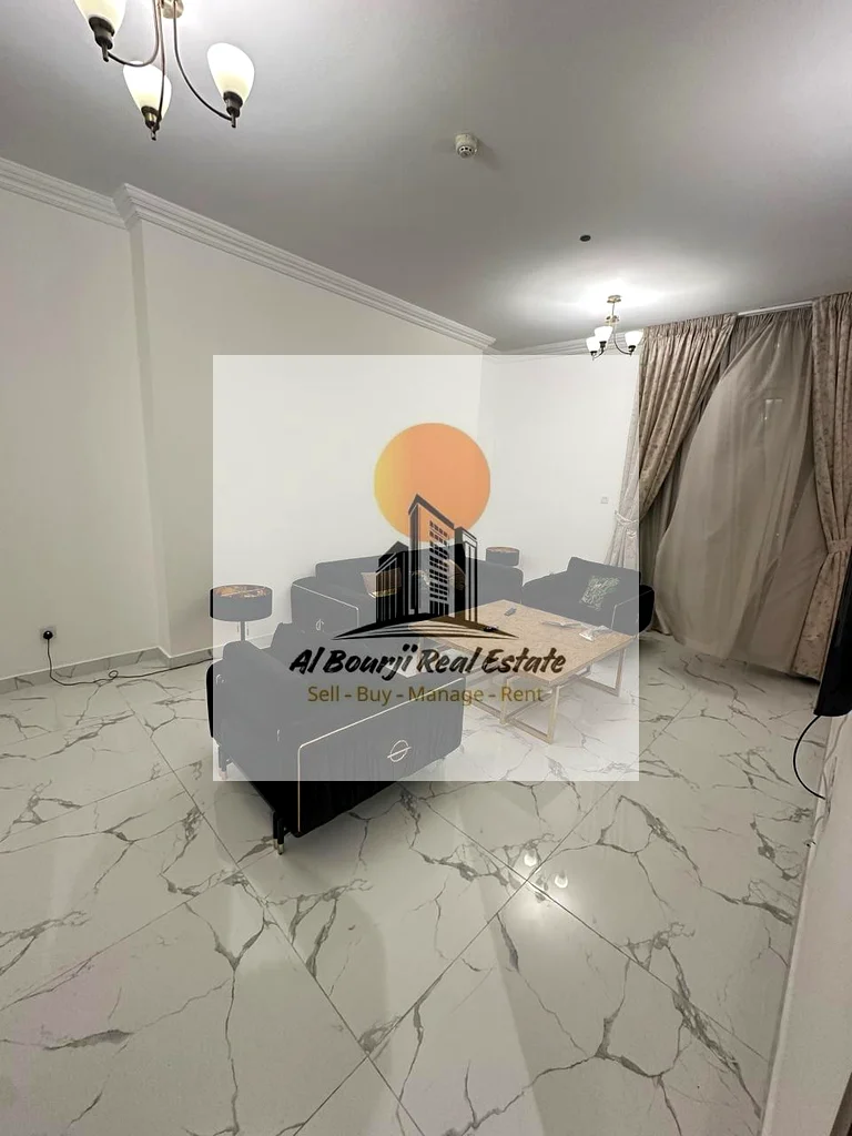 🏡 شقة فاخرة للإيجار الشهري – برج الواحة متوفرة الآن: شقة واسعة من غرفتي نوم مع صالة وحمامين، مفروشة بالكامل63811472420227112