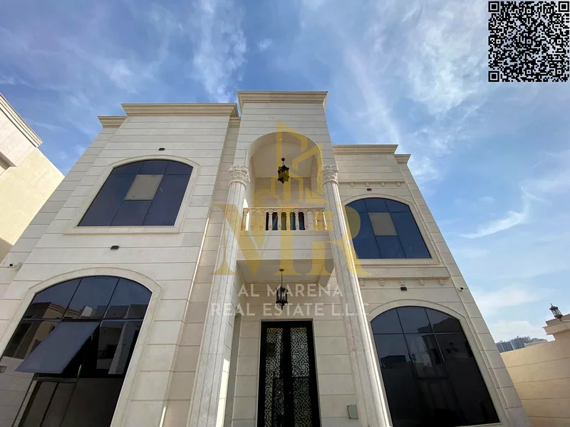 For Sale – Corner Luxury Villa in Al Alia – Ajman | 4,800 Sq.ft | 7Master Bedrooms + Elevator | Full Stone Facade | All-Inclusive Price (Registration63872045310850110