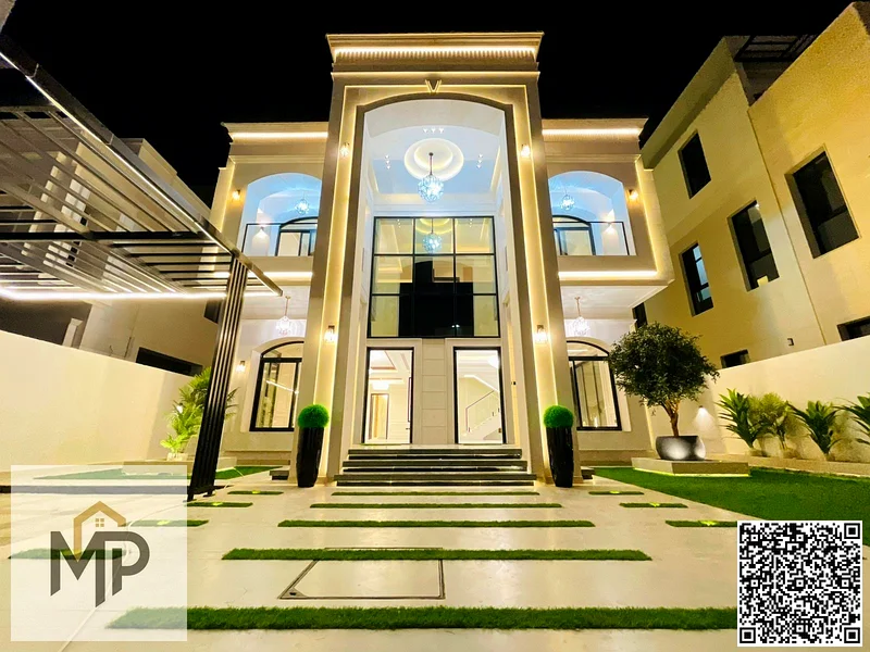 أفضل فيلا فاخرة للبيع بتصميم كلاسيكي، تحتوي على حديقة كبيرة، سطح، و5 غرف نوم رئيسية دون رسوم خدمة سنوية.63885451748097110
