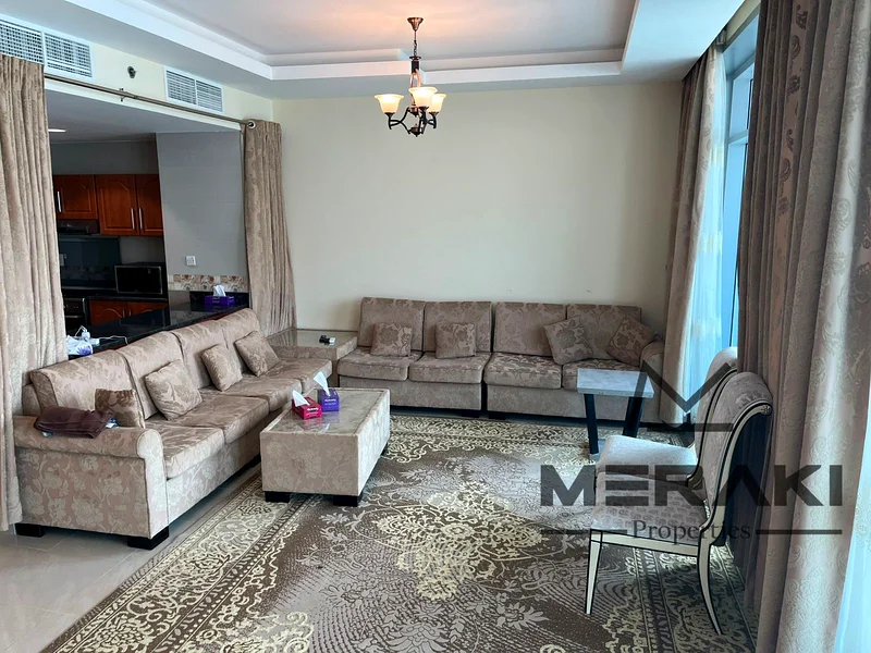 The most luxurious and beautiful two rooms and a hall in the Corniche Residence Towers on the Ajman Corniche, featuring excellent space and truly stun63869813959170113