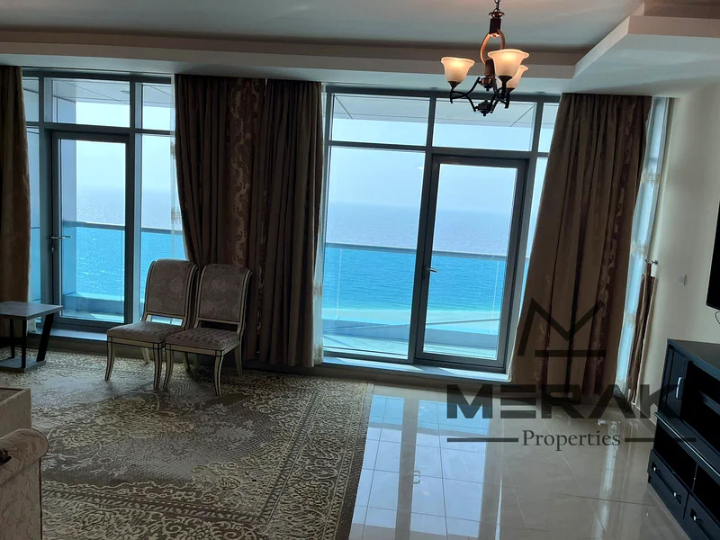 The most luxurious and beautiful two rooms and a hall in the Corniche Residence Towers on the Ajman Corniche, featuring excellent space and truly stun63869813959170110