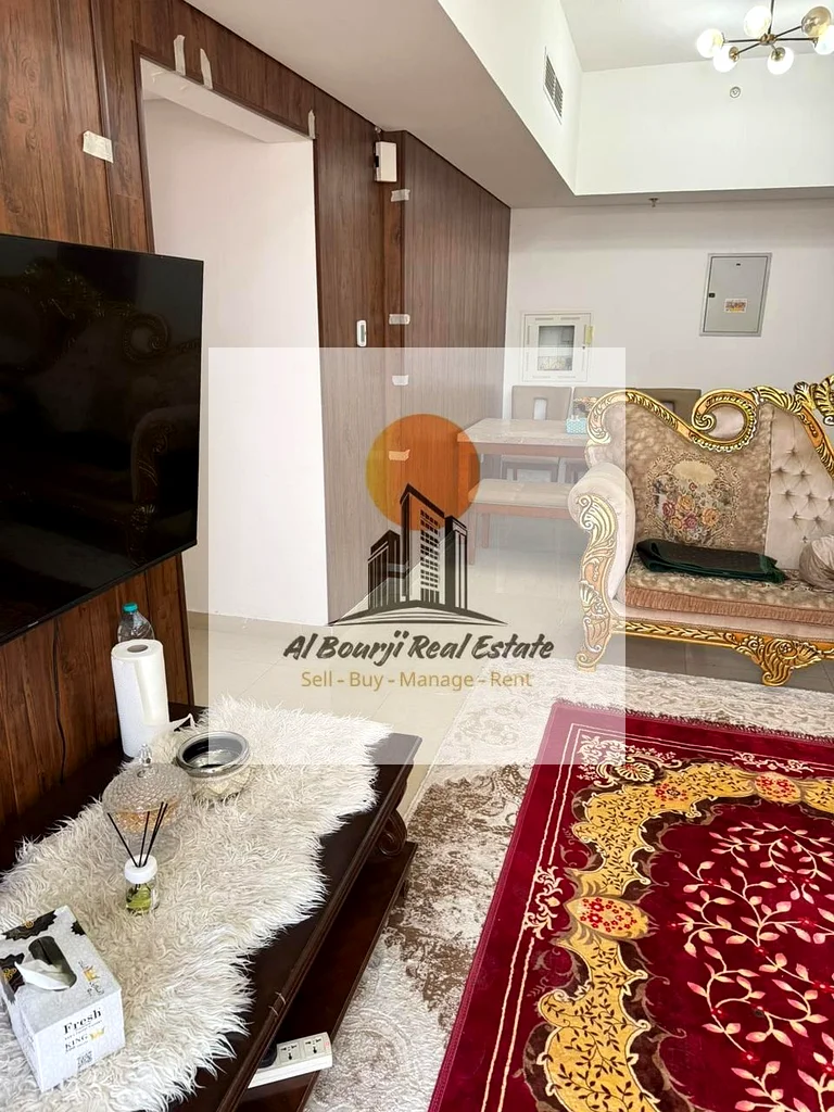 For Sale – Furnished Apartment in Al Nuaimiya One Tower, Ajman  Details:  2 Bedrooms + Living Room 2 Bathrooms Balcony with Open View Private Parking63887401675393113