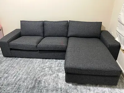 Ikea Kivik l shape four seater sofa dark gray color