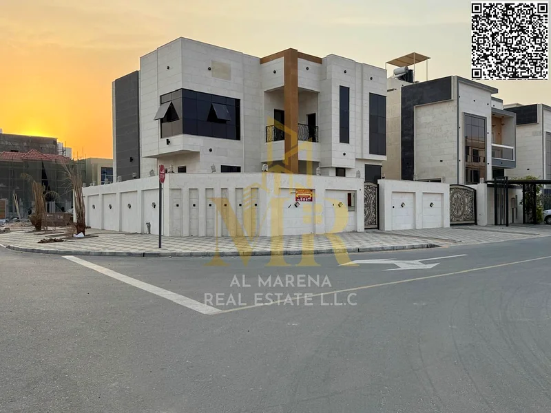🏡✨ Golden opportunity to own a luxurious corner villa in Al Helio 2 | 5 master bedrooms + living room + outdoor courtyard at a special price! ✨🏡📐 L63899448441090110