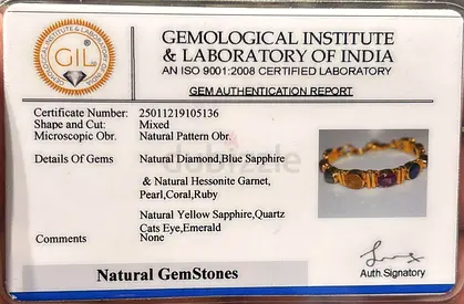 Certified Navratan Bracelet