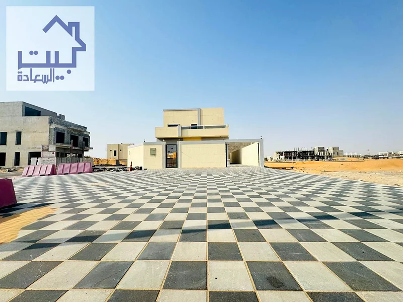For sale at an unbeatable price, a luxurious 3-bedroom villa with a large setback in Al Helio 1, Ajman. Freehold for all nationalities, including regi63914932702595110