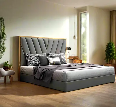 Stylish and Modern Bed with Elegant Headboard