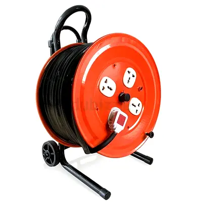 Heavy-Duty Electric Extension Reel with Multiple Outlets 25m