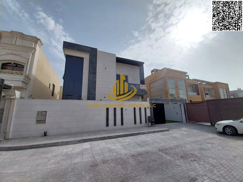 "Own a luxury villa in Al Alia, Ajman – modern design, private pool & waterfall, prime location near all services with a negotiable price"63871768623490110