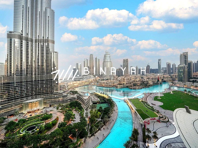طابق عالي | إطلالة على النافورة وبرج خليفة63769647539841110