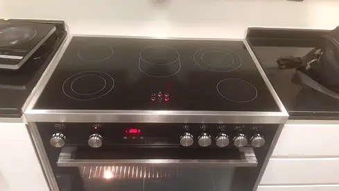 La Germana 90 by 60 Ceramic Burner Eletiric Oven Stainless steel Design