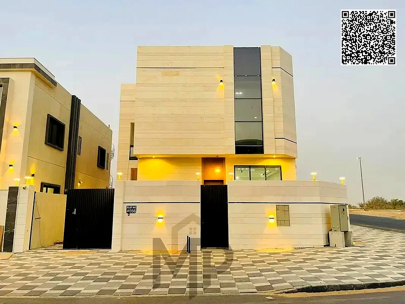 For sale, a corner villa in Al Helio 2 - Ajman, directly from the owner, in a prime location and excellent space. Registration fees included.63899337136002113