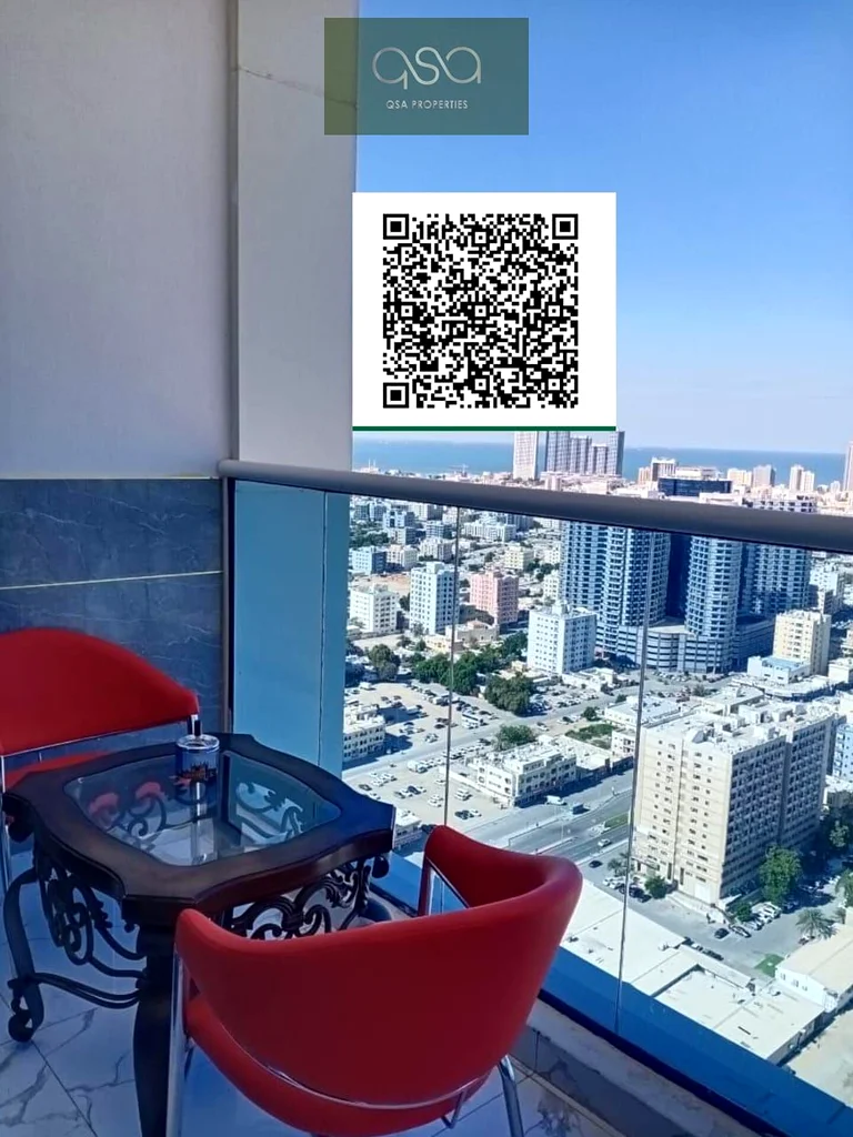 STUNNING FULLY FURNISHED THREE BEDROOM WITH PARKING, CLOSED KITCHEN, AND OPEN VIEW BALCONY IS NOW AVAILABLE FOR SALE IN OASIS TOWER 2, AJMAN!63890250486785110