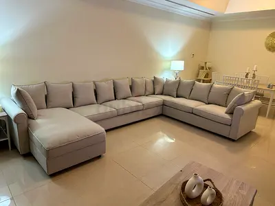 IKEA-Gronlid U-shaped sofa bed with storage