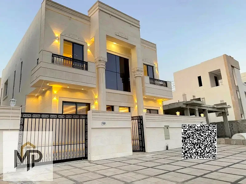 فيلا فاخرة بتصميم كلاسيكي في موقع متميز أمام مجمع أزها، وبسعر يشمل رسوم التسجيل ونقل الملكية.63899448296067112