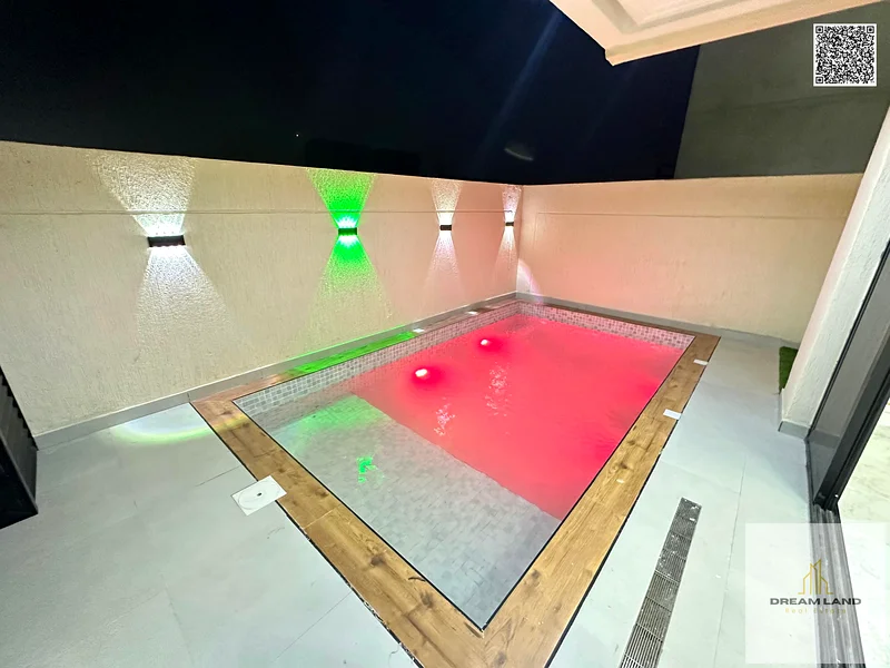 For sale, a modern villa, including registration fees, close to the mosque and services, with a seating area in the courtyard, with no down payment.63900508174466110