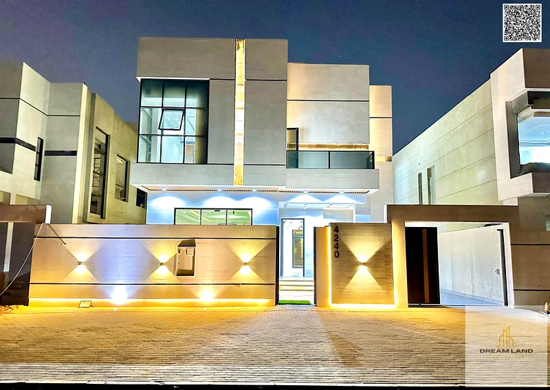 For sale, a modern villa, including registration fees, close to the mosque and services, with a seating area in the courtyard, with no down payment.63900508174466111