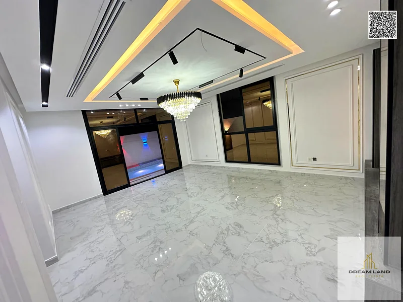 For sale, a modern villa, including registration fees, close to the mosque and services, with a seating area in the courtyard, with no down payment.63900508174466113