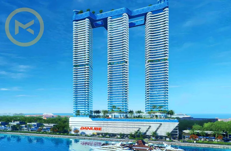 🏙️ شقة فاخرة بغرفة نوم واحدة مع إطلالات خلابة على البحر في Oceanz 2 من Danube 🌊63955326057730114
