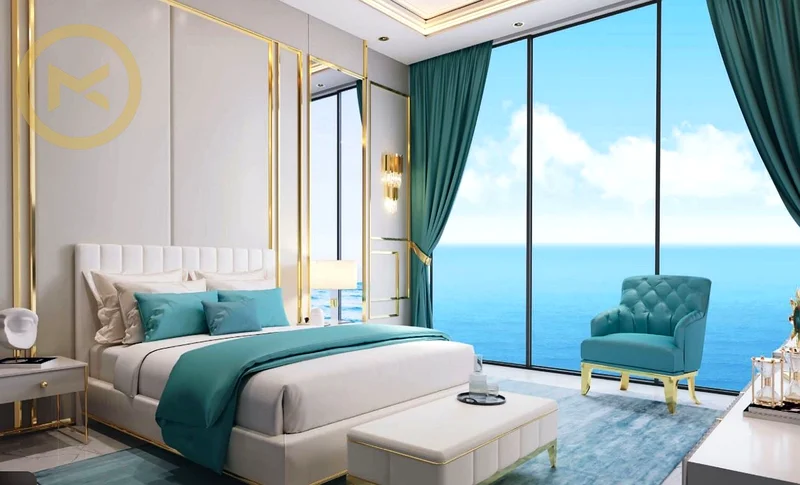 🏙️ شقة فاخرة بغرفة نوم واحدة مع إطلالات خلابة على البحر في Oceanz 2 من Danube 🌊63955326057730110