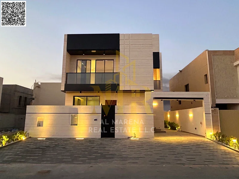 🏡 للبيع – فيلا فاخرة في الباهية، عجمان | مساحة الأرض: 3,014 قدم مربع | المساحة المبنية: 3,881 قدم مربع | طابق أرضي + أول + سطح63881481270274110