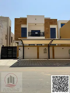Villa for sale, including electricity, air conditioning, and registration fees, in Ajman Al Yasmeen,
