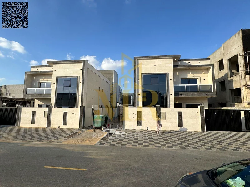 For Sale – Luxury Villa in Al Bahia – Ajman | 5 Master Bedrooms + Majlis & Hall + 2 Floors & Roof | Price Includes Registration & Ownership | Near Ser63881373509249112