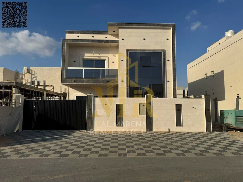 For Sale – Luxury Villa in Al Bahia – Ajman | 5 Master Bedrooms + Majlis & Hall + 2 Floors & Roof | Price Includes Registration & Ownership | Near Ser63881373509249110