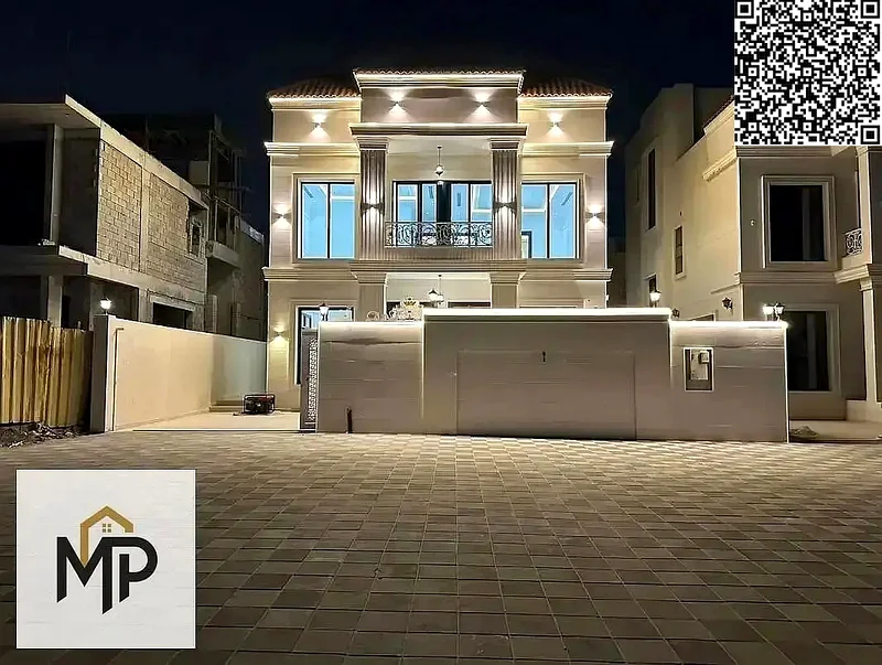One of the most luxurious villas in Ajman, with a palace design, super deluxe finishing, and personal construction, with freehold ownership.63914424229378111